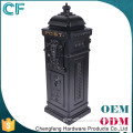 The Most Popular Style In Europe High Hardness Black Free Standing Residential Decorative Mail Boxes From China